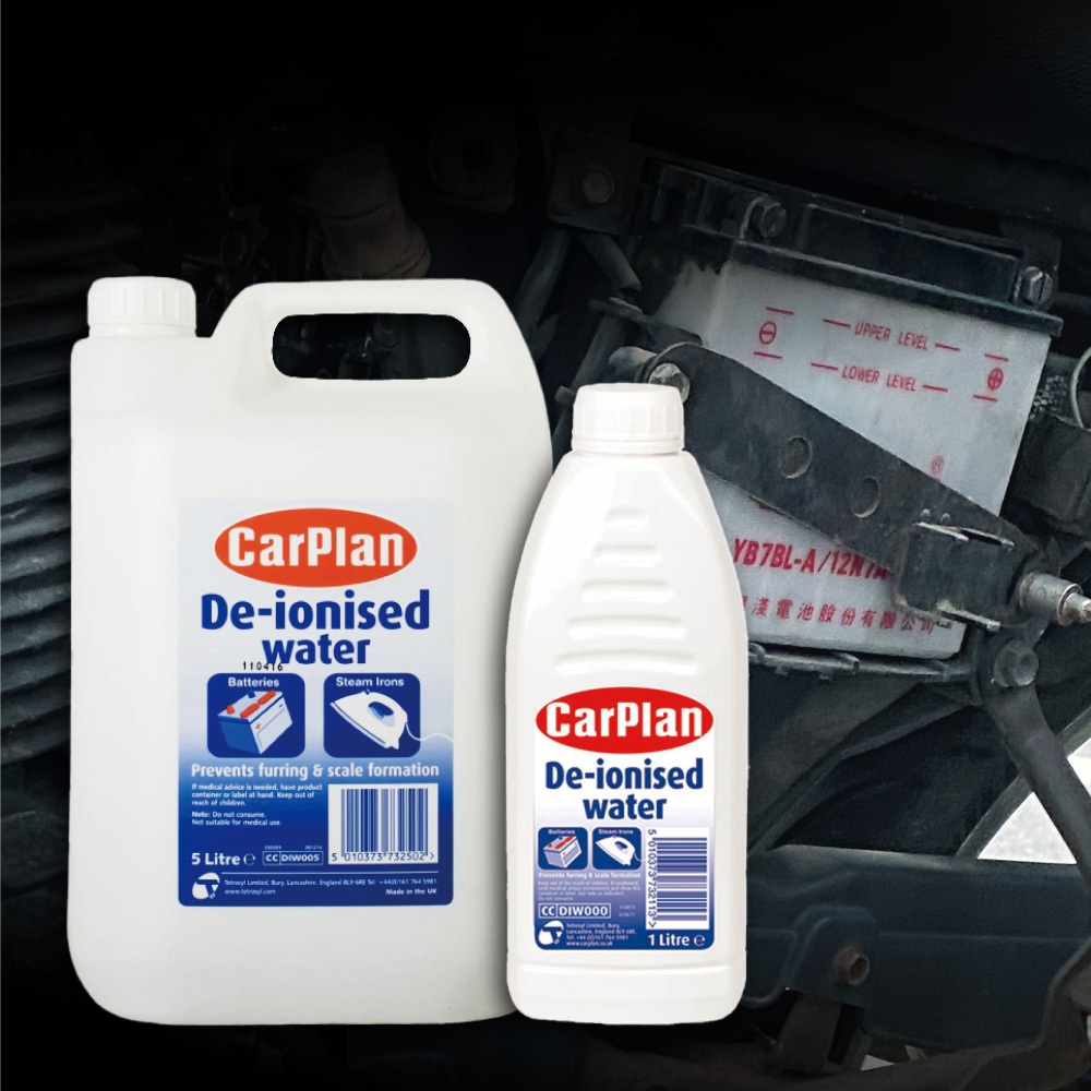 英國CarPlan De-ionised 去離子水/5L 實驗用水 補充水箱水 補充電瓶水 去離子水, , large