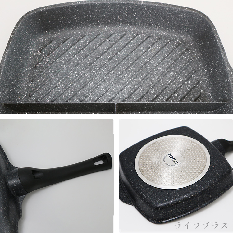 PERFECT極緻鑄造三格平煎鍋-28cm-2支, , large