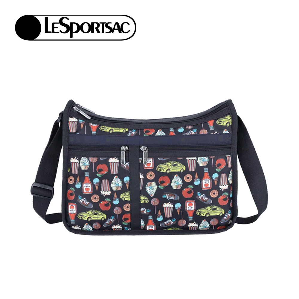 |快速出貨|Lesportsac Deluxe Everyday Bag 經典斜背包/ 紐約美食插畫風