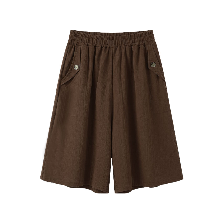 冰皺6分褲裙 TM-8005, , large