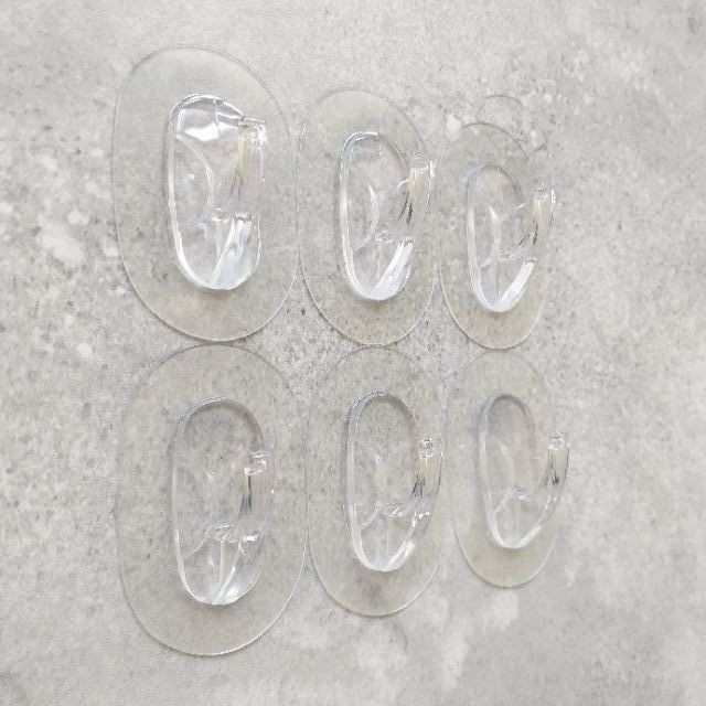 [熊好貼國際]橢圓中型掛勾（4入一組每片獨立）吊掛好幫手免鑽 免打洞 無痕掛勾  凹凸紋路平滑面皆可貼(超黏貼)掛鉤, , large