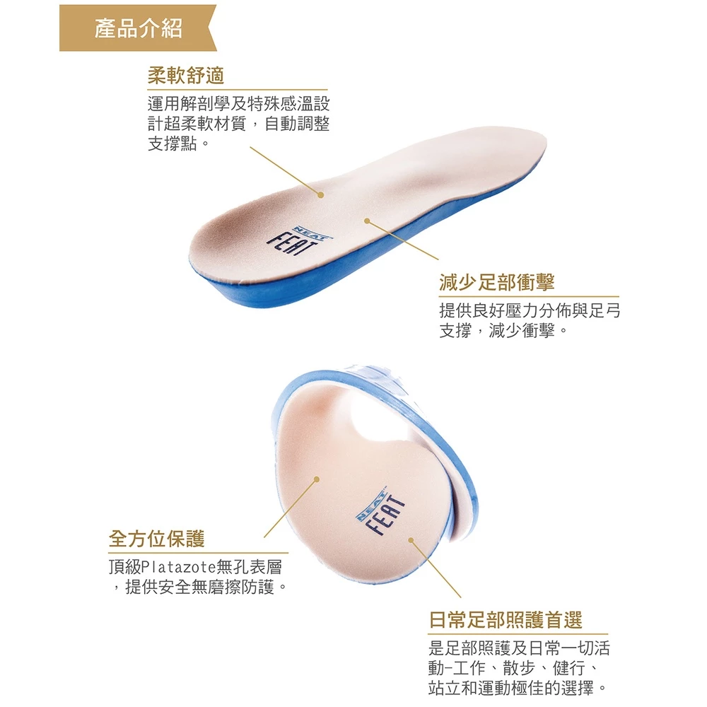 【心安購物】全掌柔軟型舒壓鞋墊-L, , large