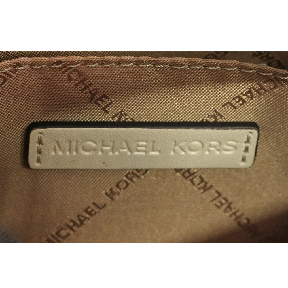 Michael Kors Mirella 荔枝皮革刺繡背帶小款二用托特包/奶油白, , large