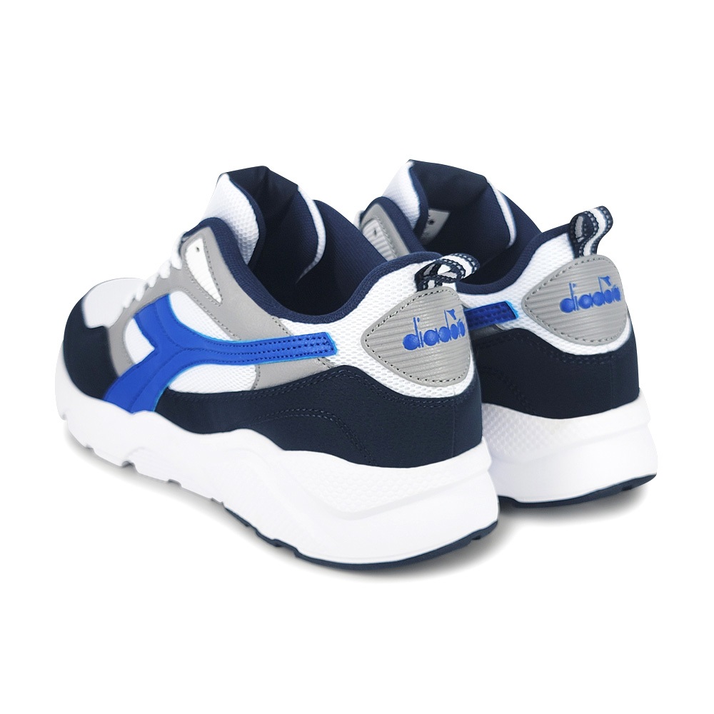 DIADORA迪亞多那 復古時尚運動鞋 男運動鞋 男鞋 拼接 反光 寬楦 輕量 吸震 減壓 乳膠鞋墊 止滑 白綠 白藍, , large