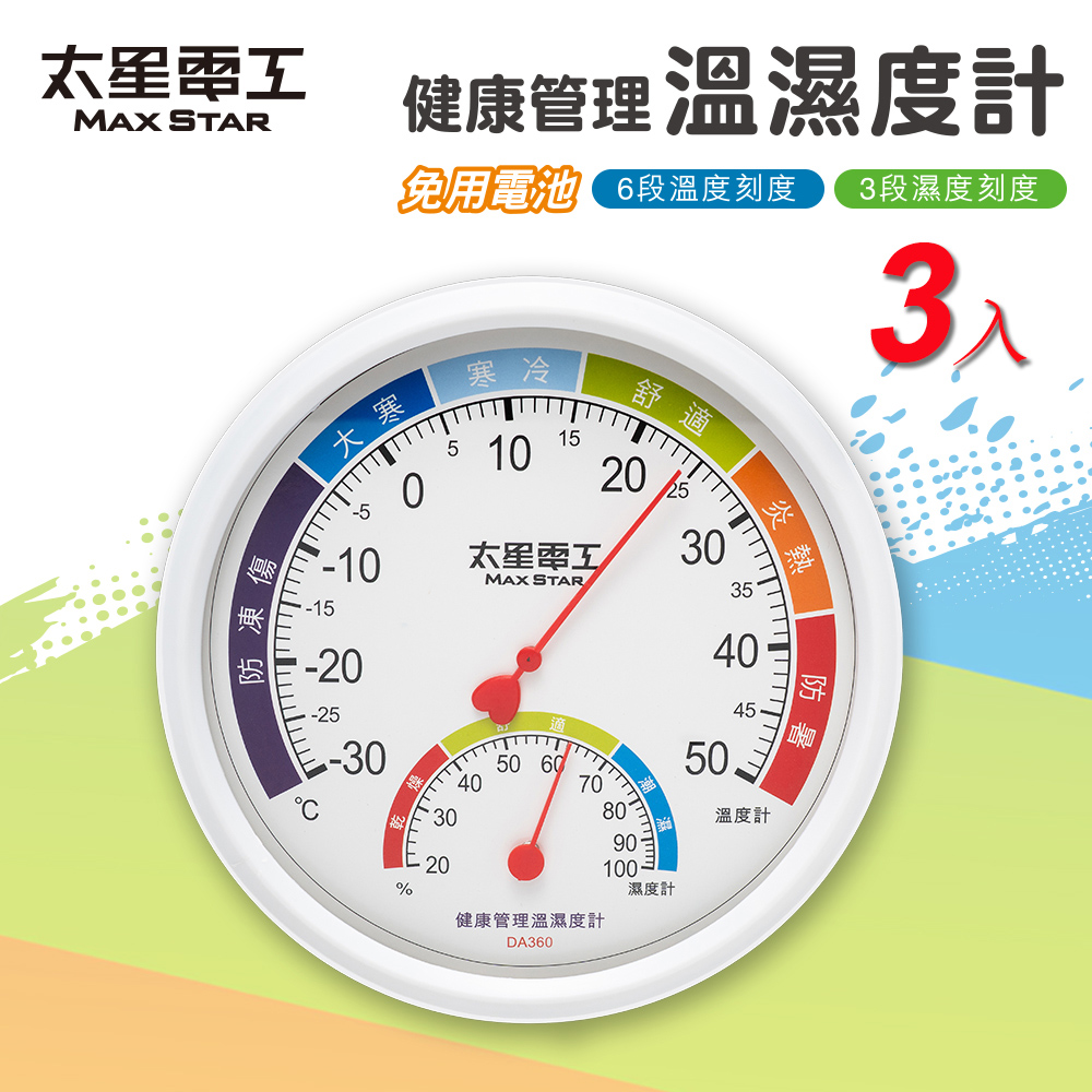 Health Management Thermometer and Hygrometer | Battery-Free, , large