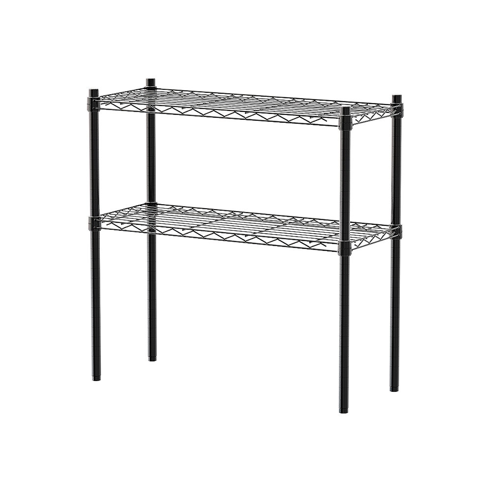 【Y HOUSE】76x30x75cm Lightweight Two-layer Iron Rack Iron Rack Shelf - Painted Black, , large