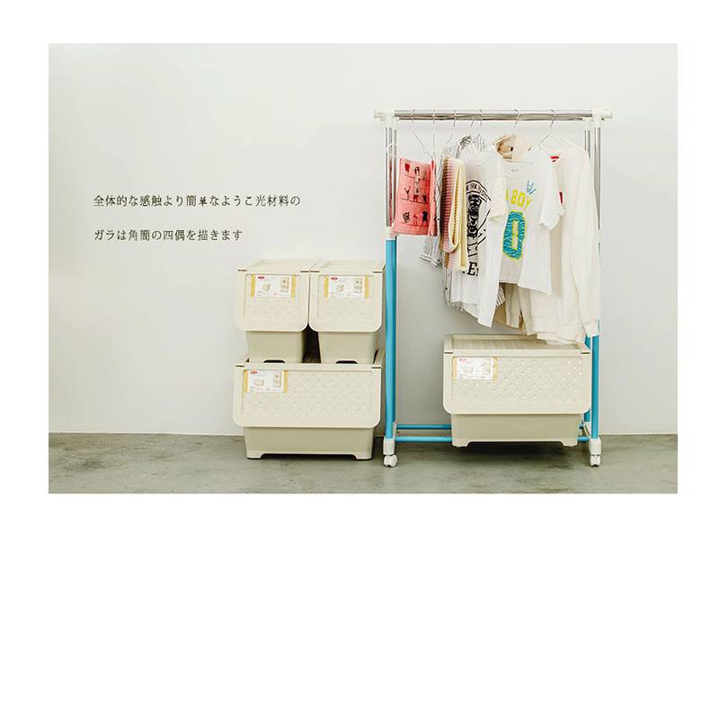 【Y HOUSE】Macaron pink double-rod hanger, open hanger, clothes rail - blue, , large