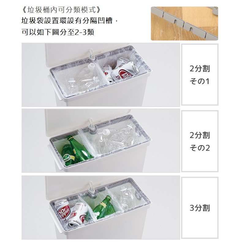 【this-this】日本Like-it｜直立式分類垃圾桶 33L, , large