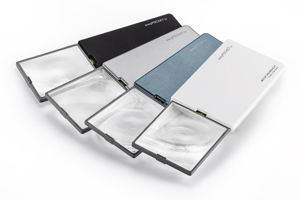 [德國 Eschenbach] 4x/16D/50x45mm 德國製LED攜帶型非球面放大鏡 easyPOCKET 海星藍 152122, , large