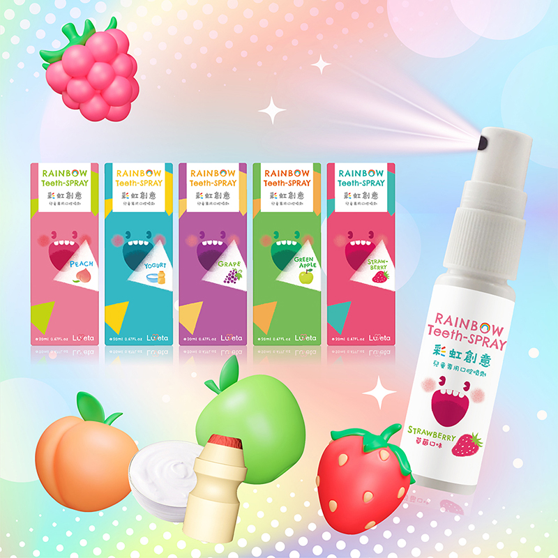 Luveta 兒童專用潔牙組合 泡沫牙膏50ml x 3瓶 / 口腔噴劑20ml x 2瓶，口味任選搭配［集翔國際］, , large
