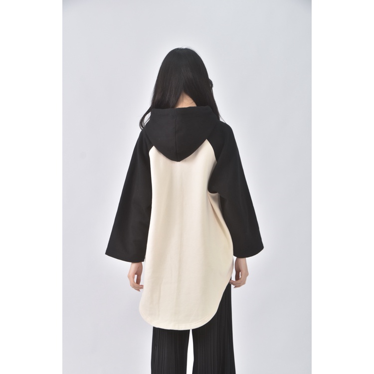 (L) disney質感連帽杏色長袖上衣二手衣, , large