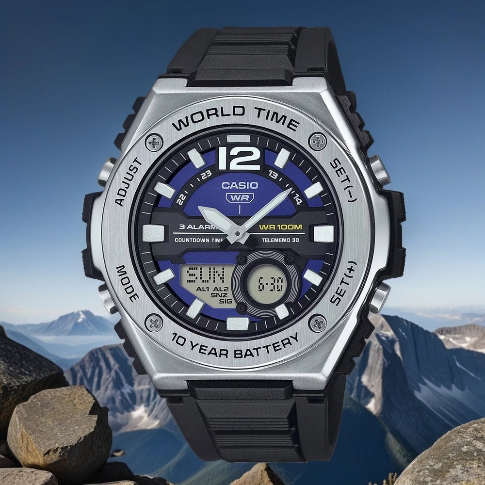 CASIO 卡西歐 10年電力運動手錶 學生錶 MWQ-100-2A, , large