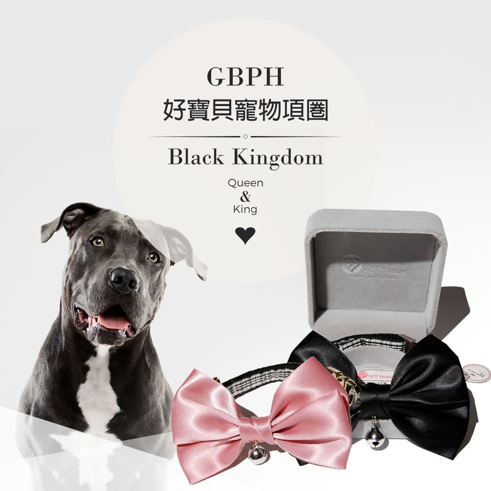 GBPH Black kingdom series queen bell pet collar L, , large