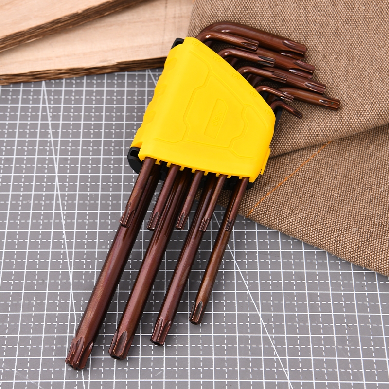 【deli tools】Star Wrench L-Shaped Wrench 9-Piece Set Upgraded Semi-Pro Series, , large