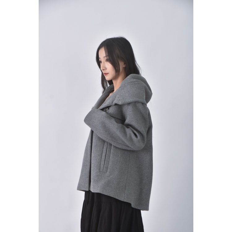 (M) zara質感羊毛灰色外套二手衣, , large