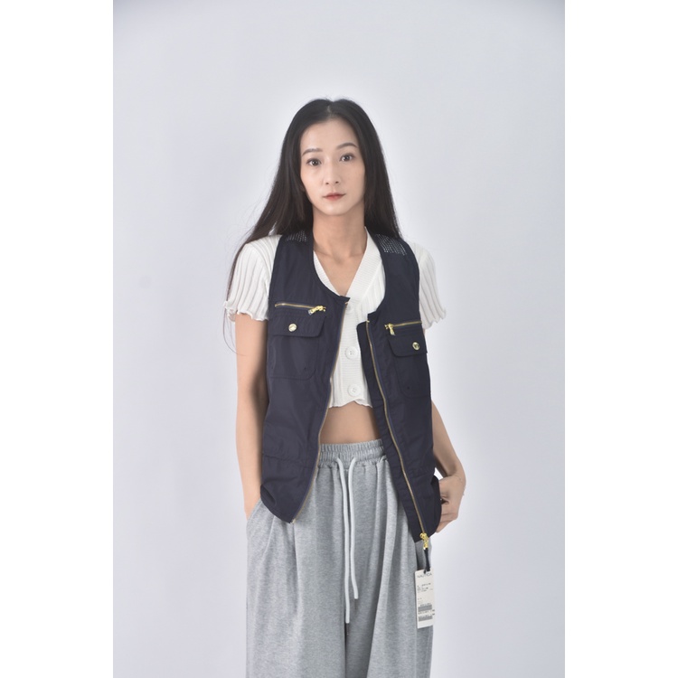 (S) nautica質感背心藍色外套二手衣, , large