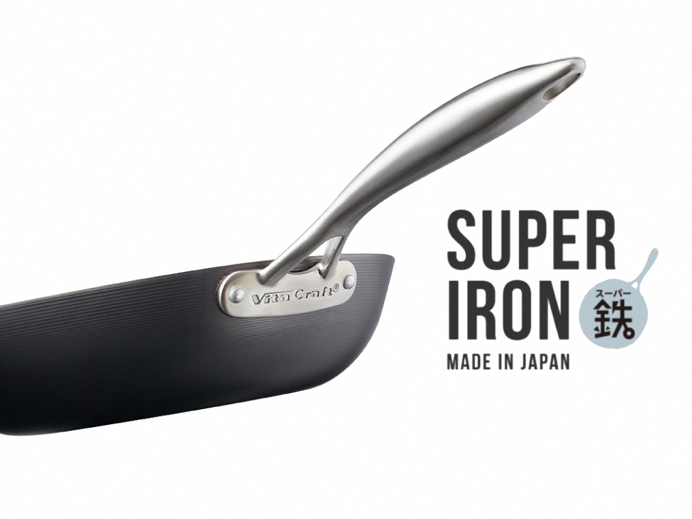 【vitacraft】日本製窒化鐵 無塗層單柄鐵炒鍋 24cm(Super Iron系列), , large