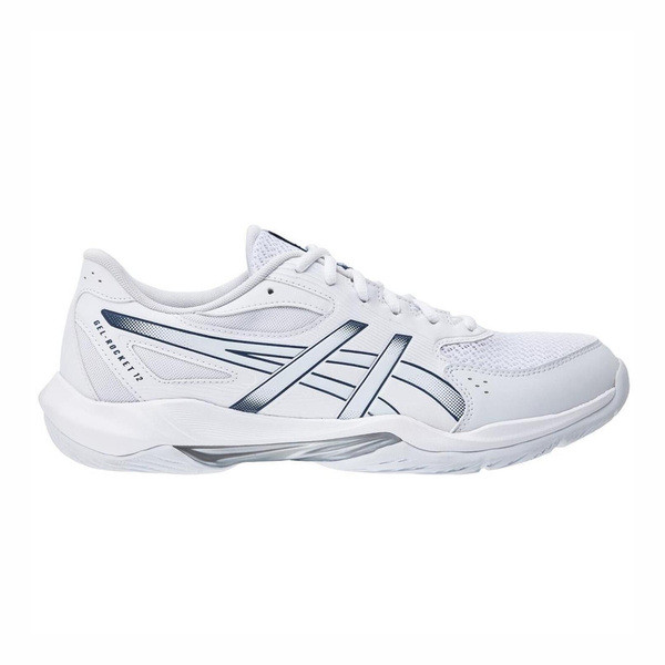 Asics Gel-rocket 12 2E 男女 排球鞋 羽球鞋 寬楦 穩定 包覆 白藍 [1073A087-100], , large