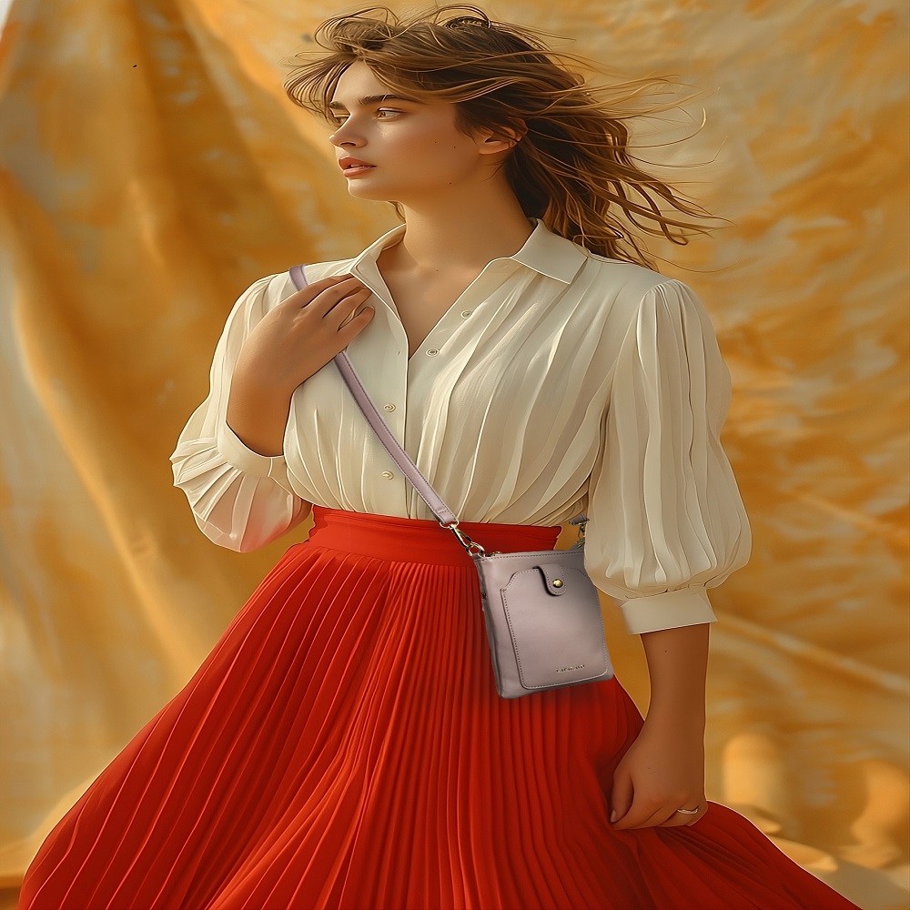 【lapagayo】高級訂製絲柔皮革手提包+手機包(粉色)-PI-06419A-1-75棕色, , large