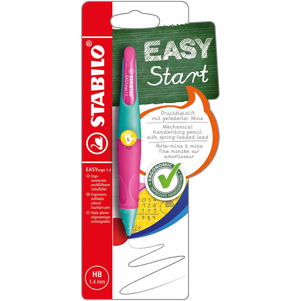 STABILO 德國 思筆樂 EASYergo 1.4 人體工學胖胖鉛自動鉛筆 左手用 /支 - 多色可選, , large