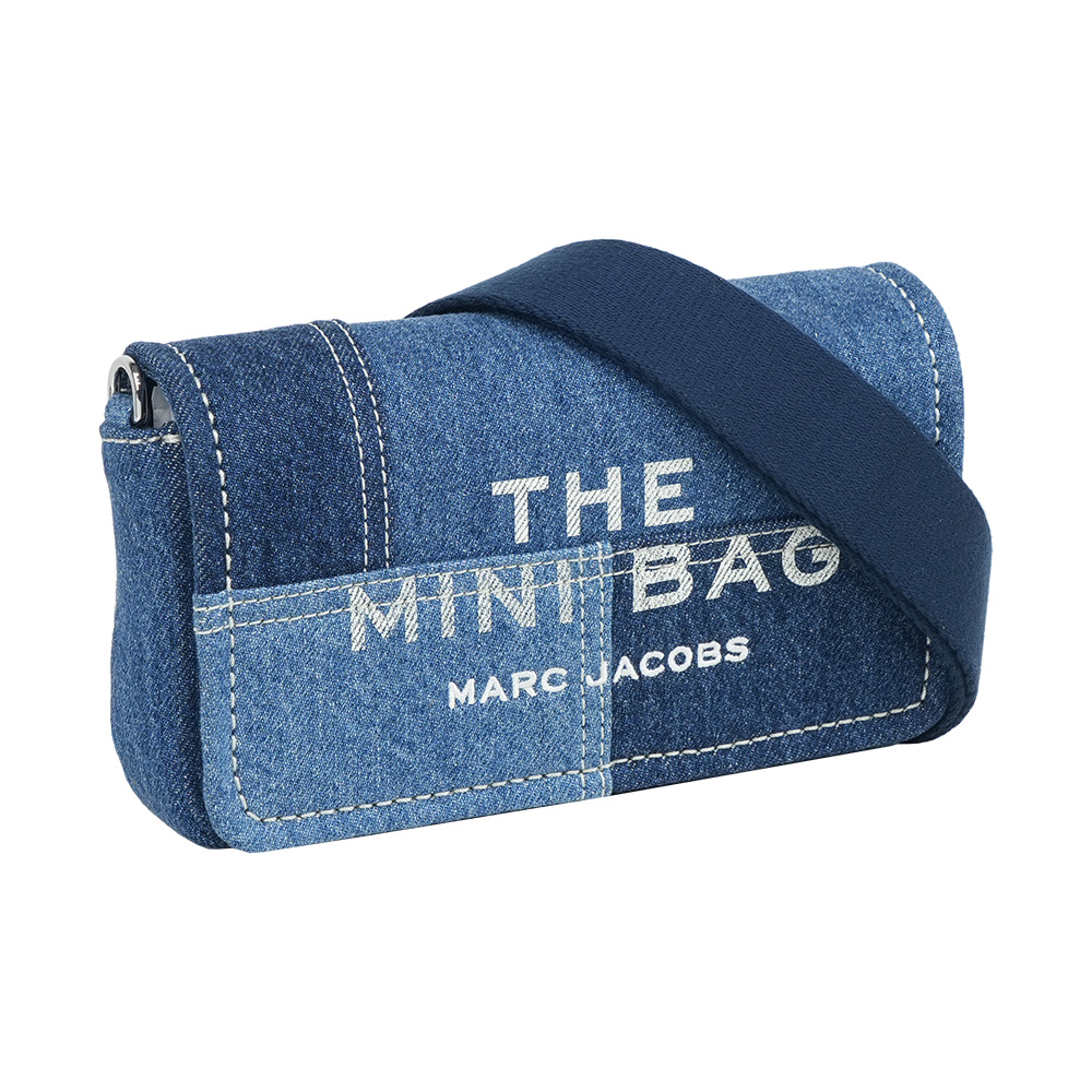 MARC  JACOBS The Denim 棉質牛仔迷你翻蓋包(藍色), , large