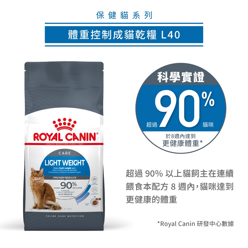 【拉拉寵物小舖】法國皇家 貓飼料 L40 體重控制成貓專用乾糧 1.5公斤, , large