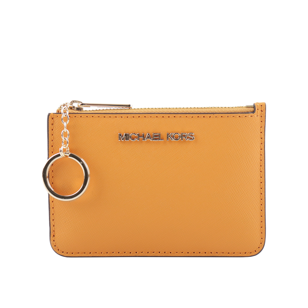 Michael Kors 素面皮革零錢包/卡夾/鑰匙包/蜂蜜黃, , large