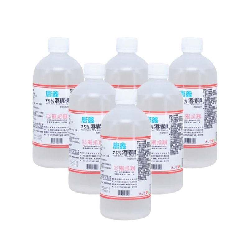 [佑全保健藥妝]唐鑫75%酒精500ml/瓶 6入組, , large