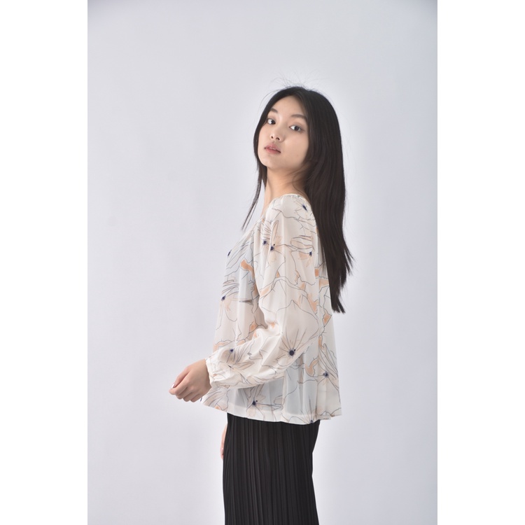 (S) club monaco質感圓領杏色長袖上衣二手衣, , large