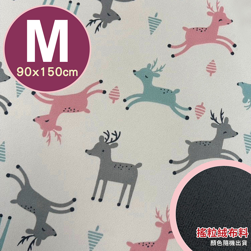 專業透氣防水墊-M號(90x150cm)/花色-灰粉鹿