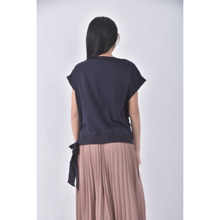 (S) moma質感亮片藍色短袖上衣二手衣, , large