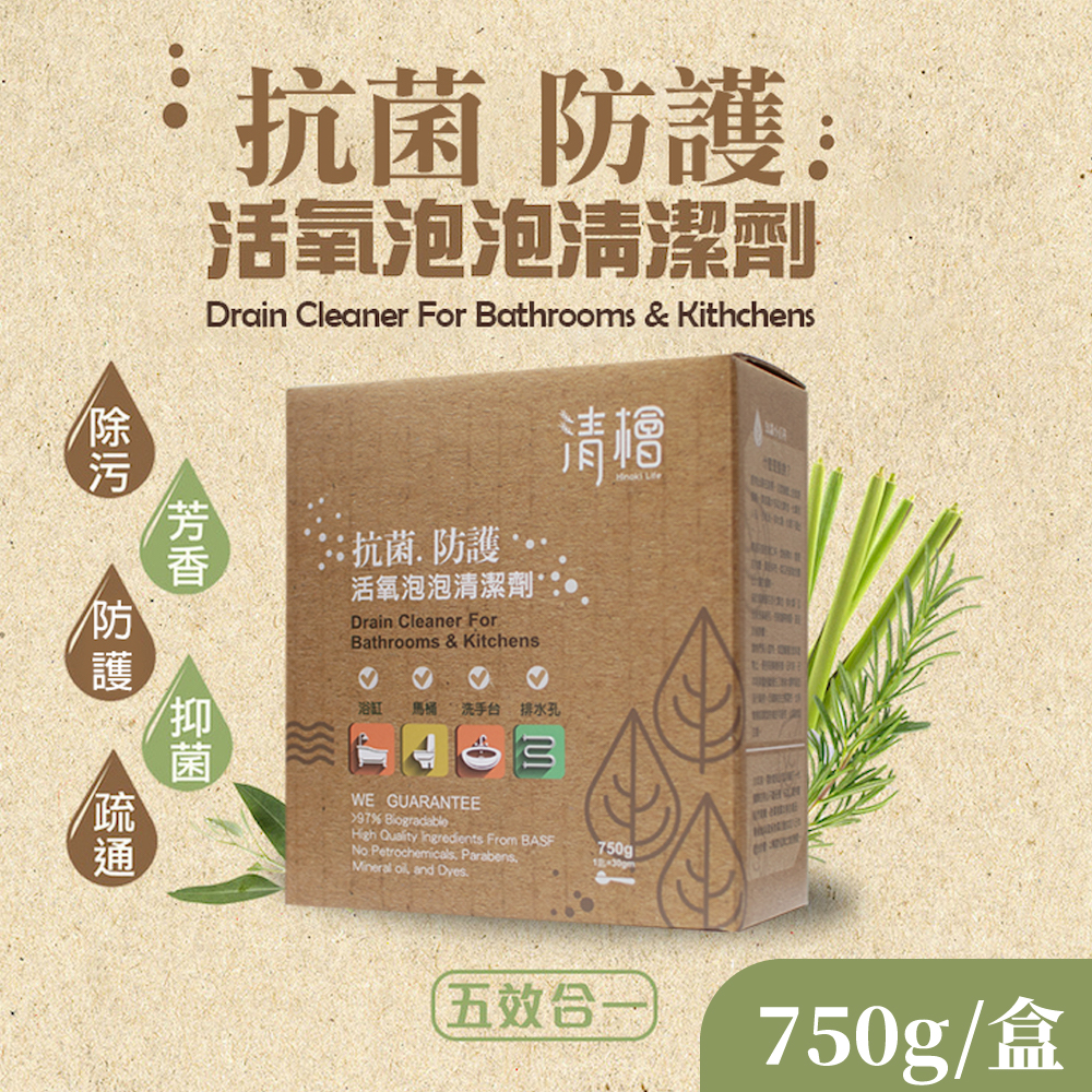 【清檜Hinoki Life】抗菌防護活氧泡泡清潔劑x2盒(750g/盒), , large