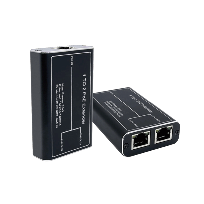 昌運監視器 POE-201G 一進二出 10/100/1000 PoE 中繼延長器(千兆款), , large