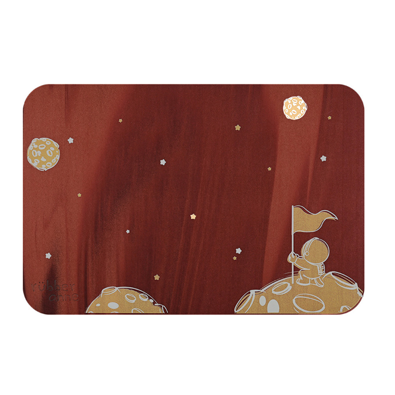 【Monster】 Luminous Soft Diatomaceous Earth Absorbent Mat – Interstellar Voyage (60x40cm) – Red-Brown Series, , large