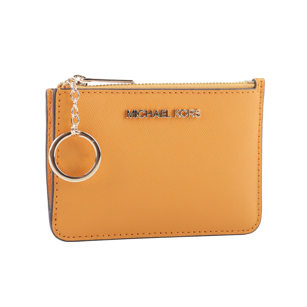 Michael Kors 素面皮革零錢包/卡夾/鑰匙包/蜂蜜黃, , large