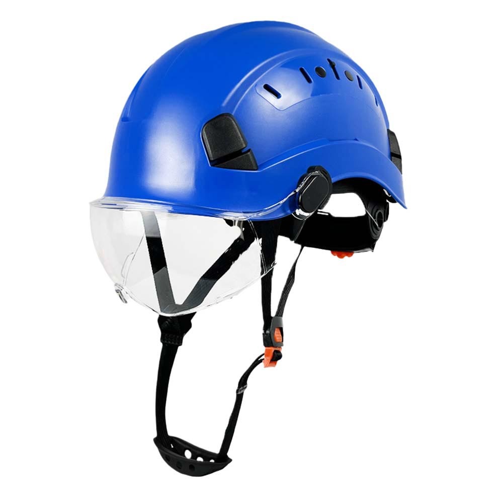 工地護目安全帽(藍)可接耳罩, , large