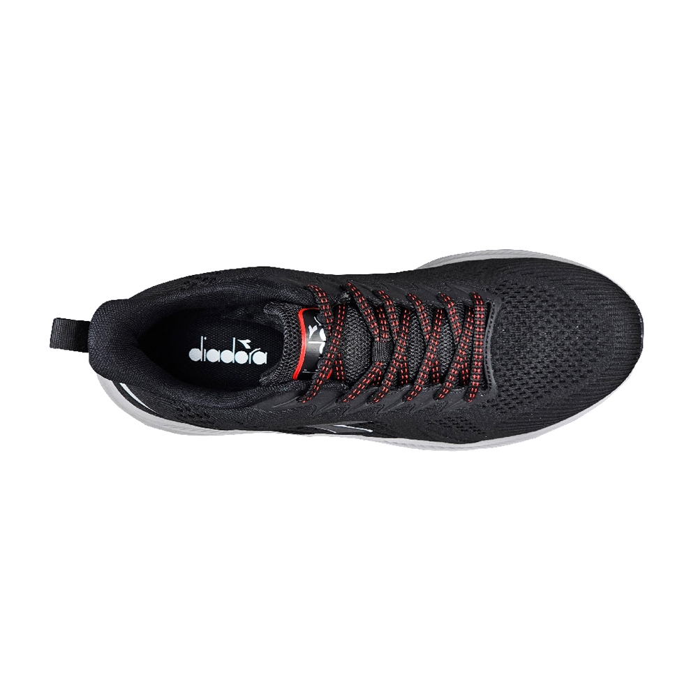 DIADORA迪亞多那 戰狼專業慢跑鞋 男運動鞋 男鞋 寬楦 透氣 耐用 反光 吸震 減壓 輕量 氣墊乳膠鞋墊 白黑 黑, , large