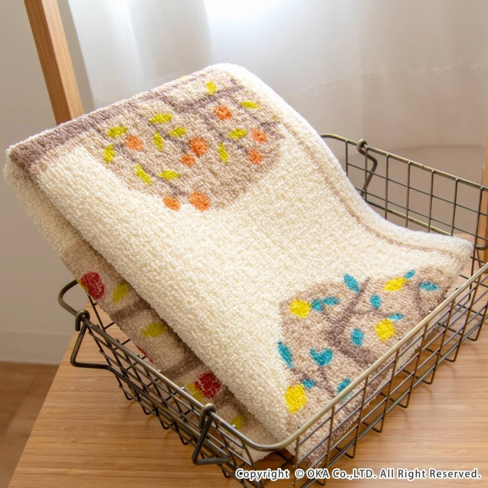 【日本Oka】日本製再生印花廚房地墊45×180cm(秋實之園款/可機洗/厚4mm), , large