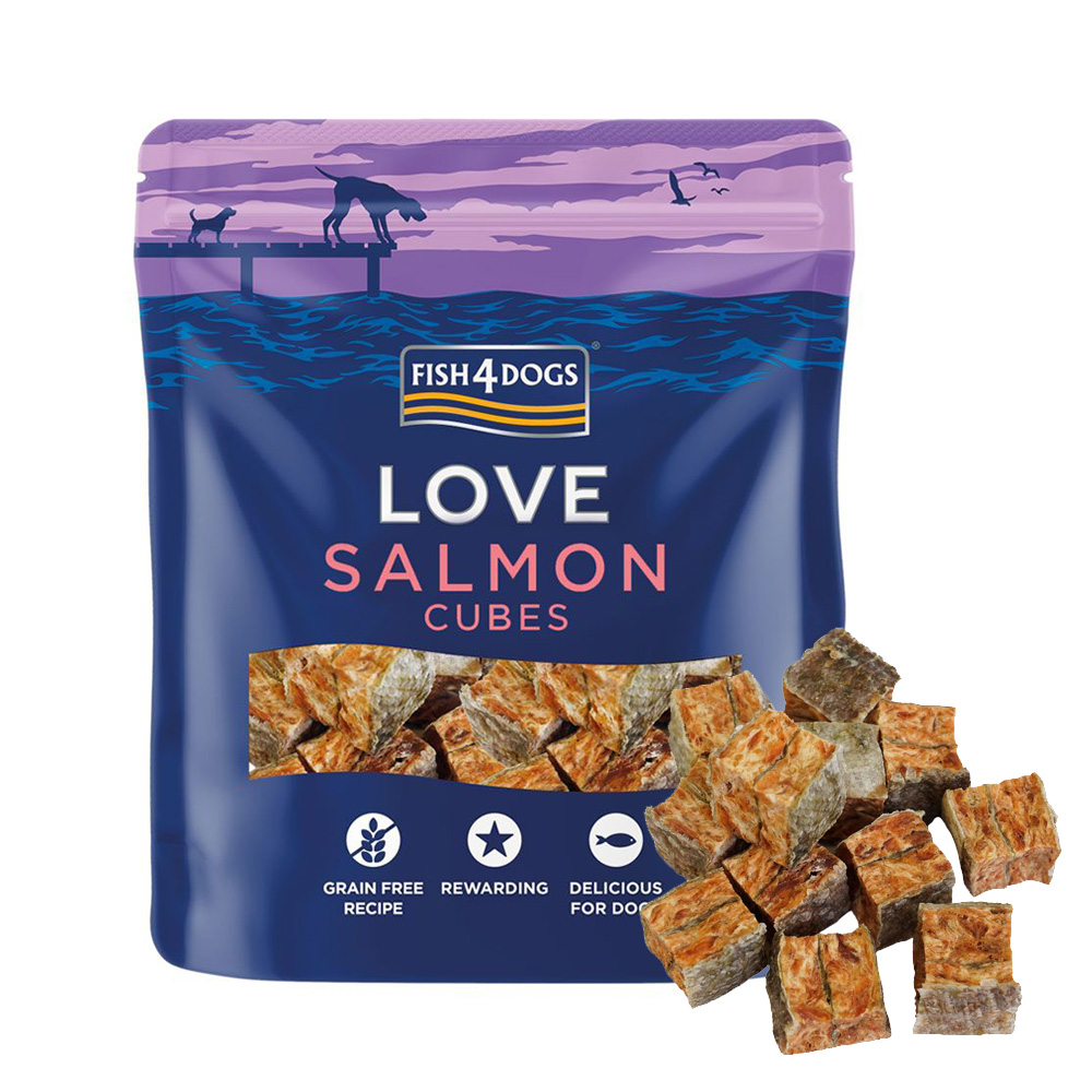 【倆寶貝精品館】海洋之星FISH4DOGS 珍愛營養點心-鮭魚肉塊85gｘ２入, , large