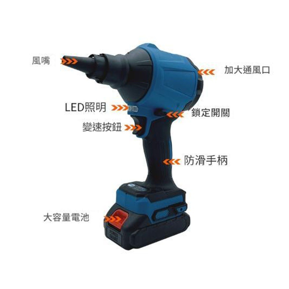 Lithium-ion brushless dust gun + 5 batteries + 1 charger, , large