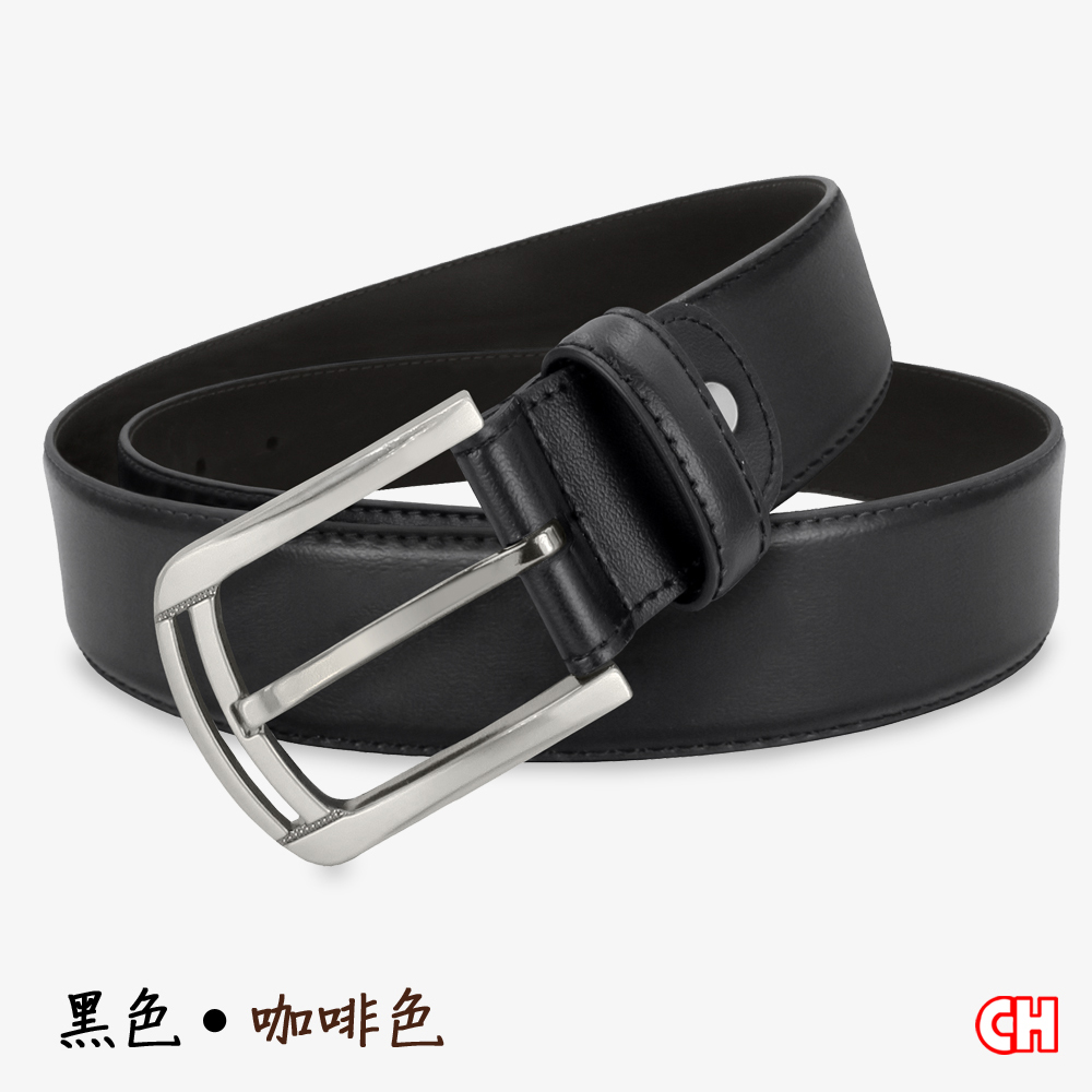 【CH-BELT 銓丞皮帶】型男皮帶 時尚穩重 中性休閒皮帶腰帶(黑/咖), , large