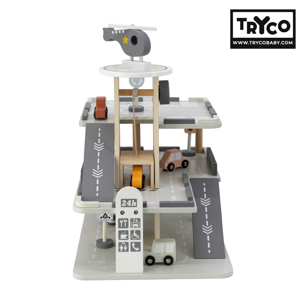 官方直營-僅限宅配【Tryco】大型木製停車場, , large
