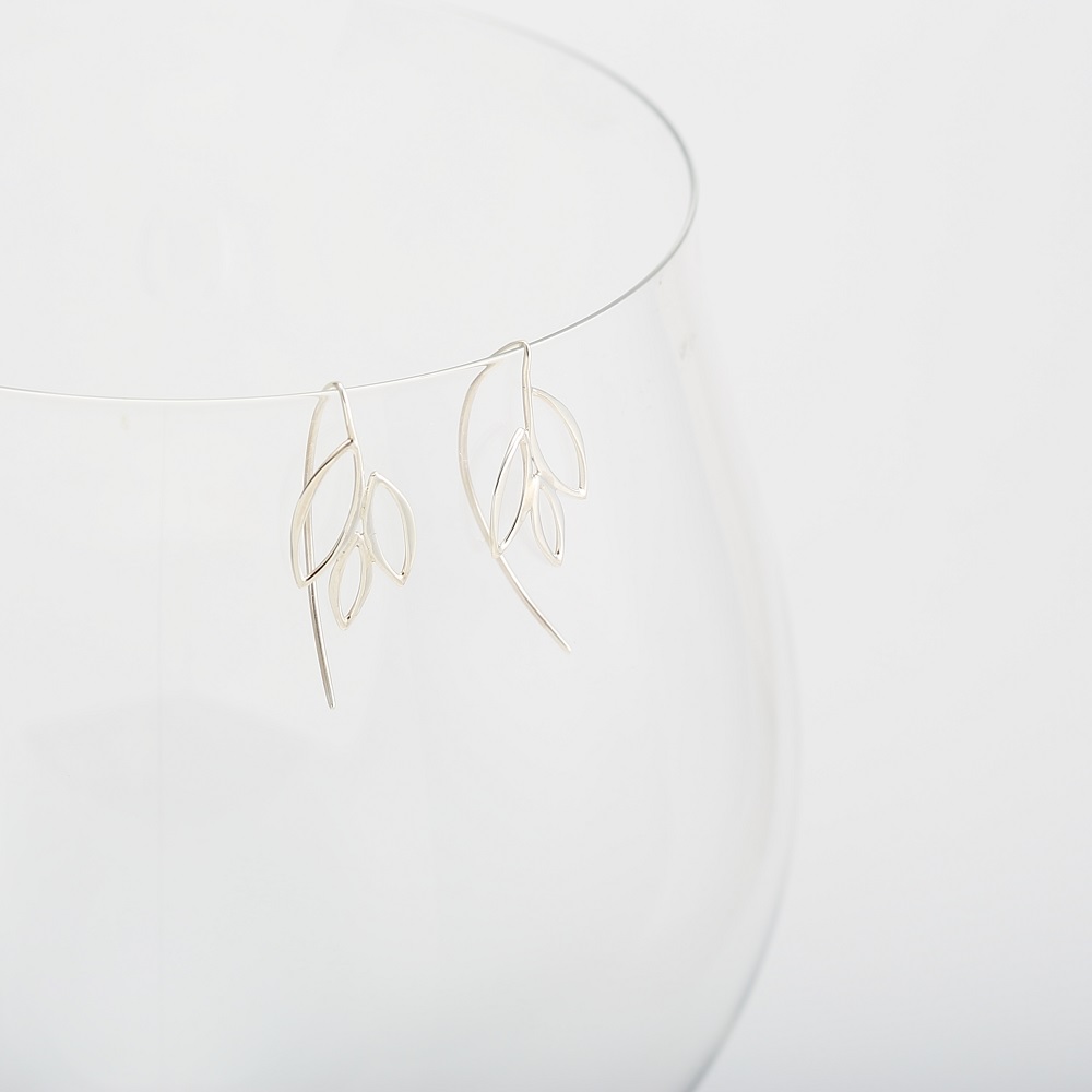 【Angel & Me】葉葉相思 葉子  s925 純銀 耳勾 耳環 生日 禮物, , large