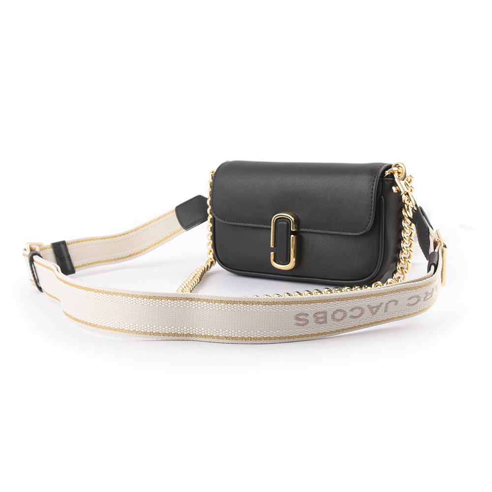 MARC JACOBS THE J MARC 平滑牛皮翻蓋迷你二用包/黑色, , large