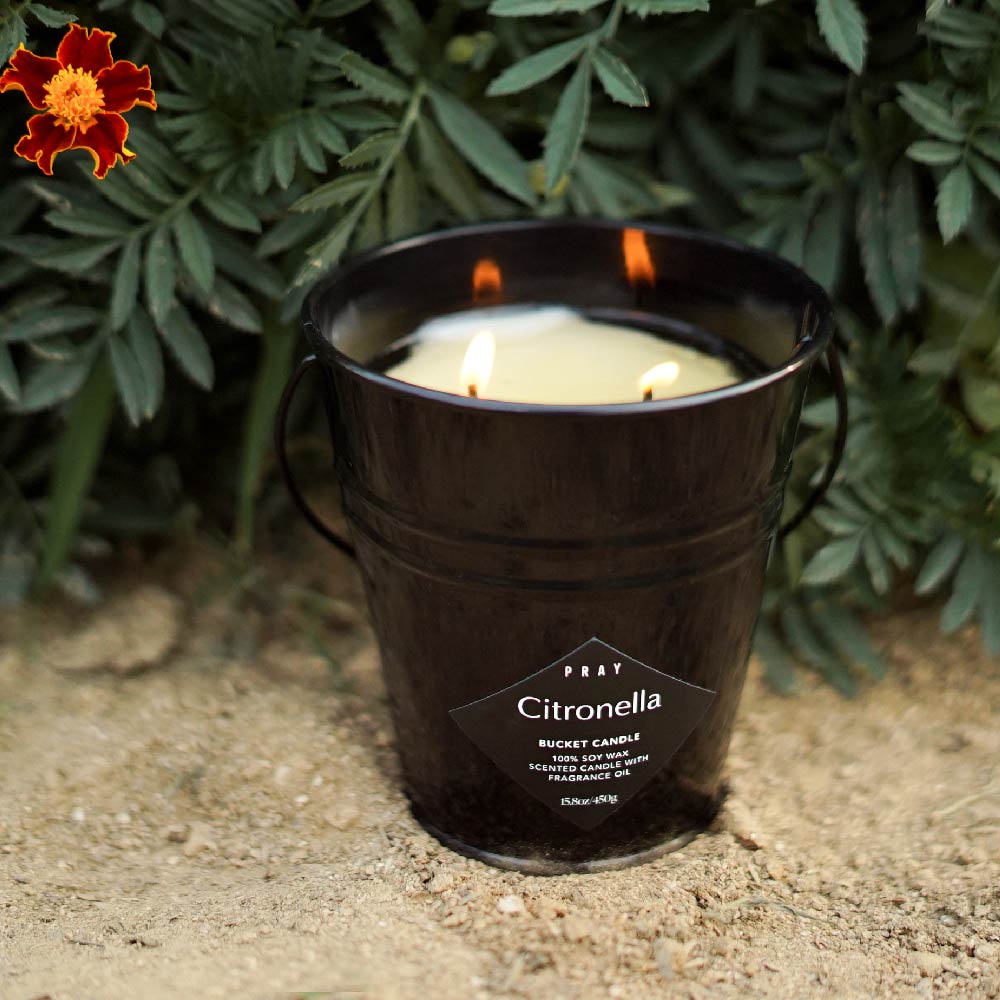 【韓國 PRAY】Go Out 鐵桶蠟燭 (L) Citronella香茅/450g, , large