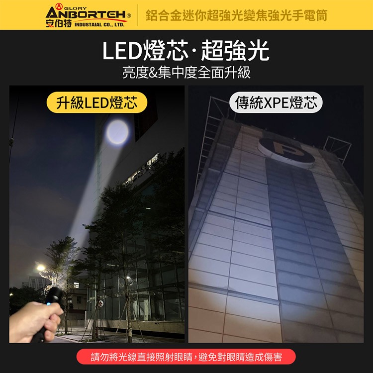 【安伯特】鋁合金迷你超強光變焦手電筒 (國家認證 一年保固) R3D197 露營燈 地震必備, , large