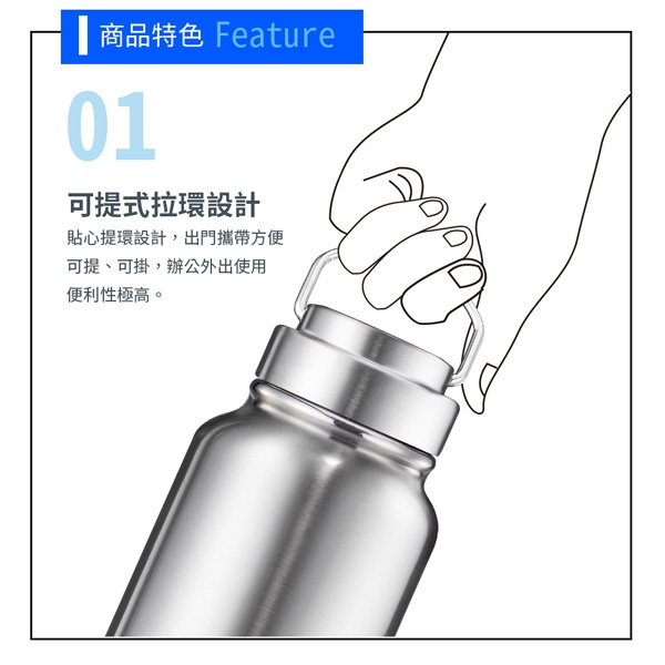 PERFECT 理想牌 晶鑽316不鏽鋼陶瓷保溫杯保溫瓶 1100cc不鏽鋼-Leidea樂德兒, , large