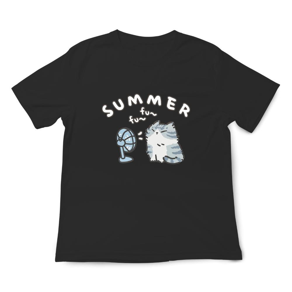JZ TEE Cat - Fan Breeze Fu~ Graphic Tee, , large