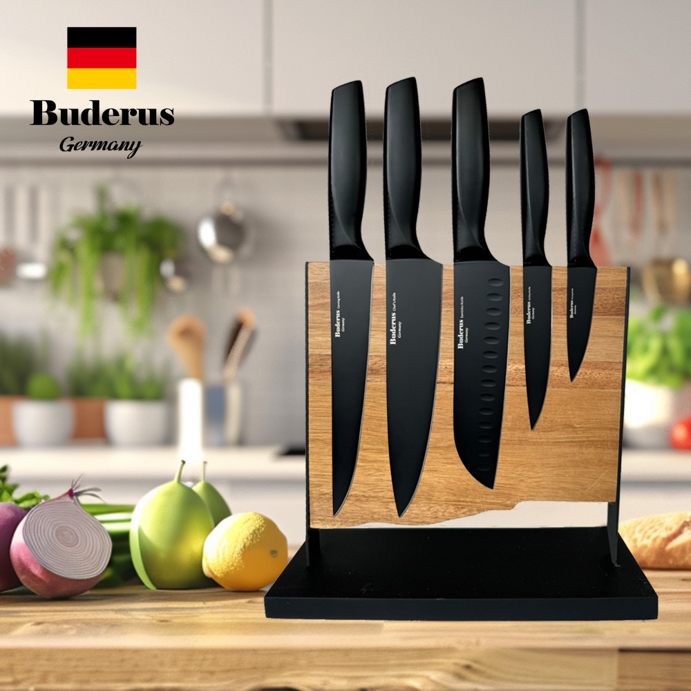 Buderus Original Eco Series Magnetic Kitchen Knife Set (6-piece) - Square Block Version, , large