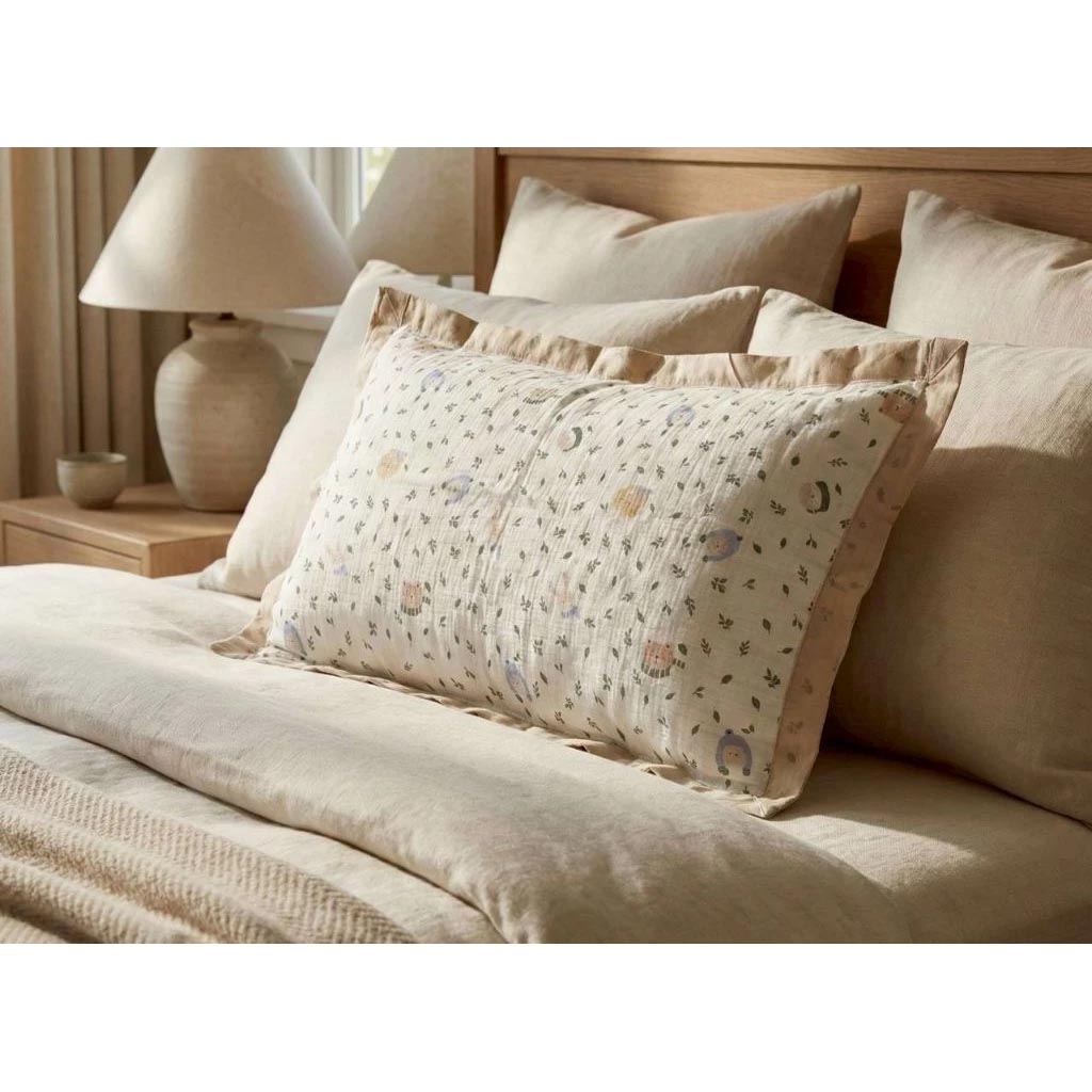 Kaimei Cotton｜High-Quality Four-Layer Cotton & Linen Pillow Towel / Pillow Cover., , large
